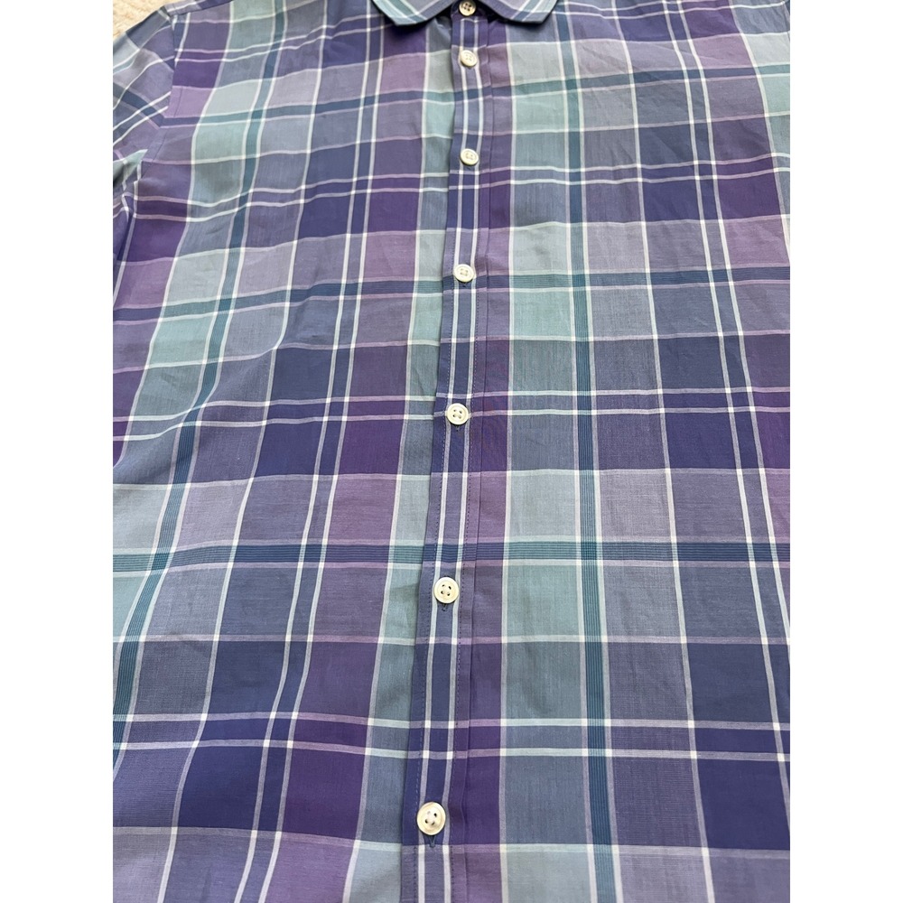 BOSS Hugo Boss Plaid Short Sleeve Button Up Shirt Mens Casual - Picture 4 of 16